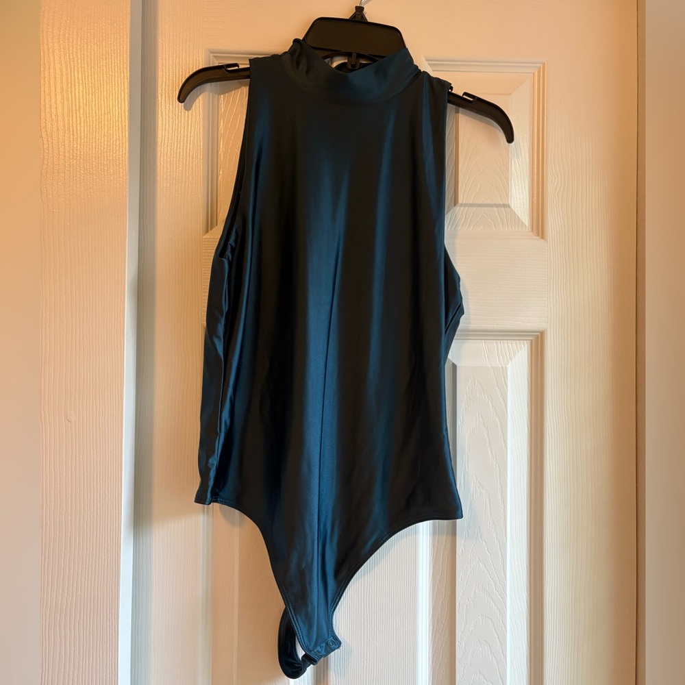 House of Harlow 1960 Navy Metallic Bodysuit